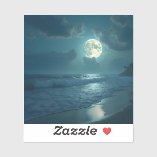 Sticker Midnight Shore - Square Vinyl (Feuille)