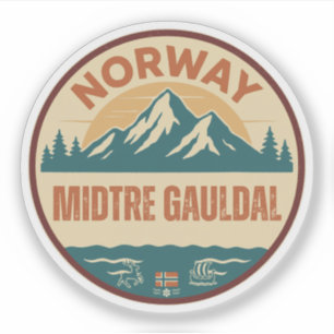Sticker Midtre Gauldal, Norvège Norvège