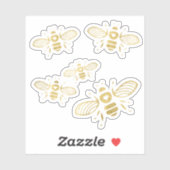 Sticker Miel Abee Or (Feuille)
