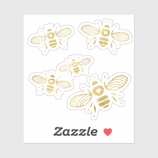 Sticker Miel Abee Or (Feuille)