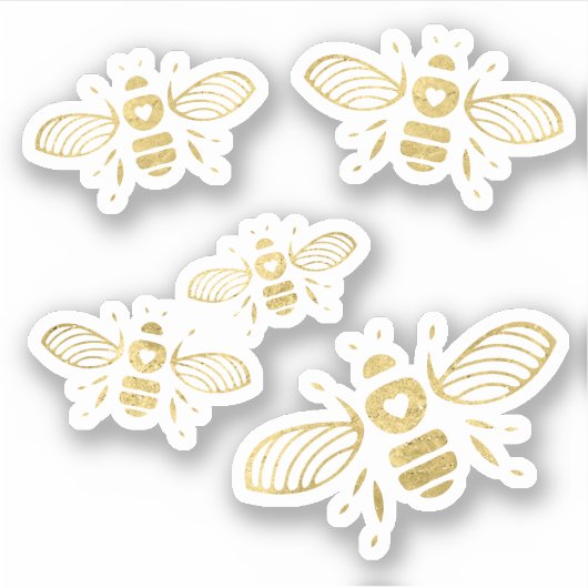 Sticker Miel Abee Or (Devant)