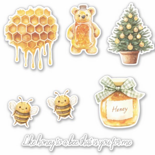 Sticker Miel pour une abeille (Devant)