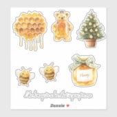 Sticker Miel pour une abeille (Feuille)