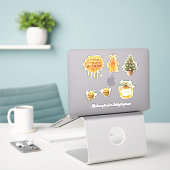 Sticker Miel pour une abeille (Ordinateur portable sur le bureau)