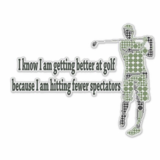 Sticker Mieux se rendre au golf (Devant)