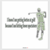 Sticker Mieux se rendre au golf (Feuille)