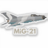 Sticker MiG-21 Jet Figter (Devant)