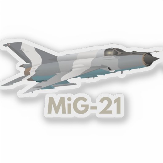 Sticker MiG-21 Jet Figter (Devant)