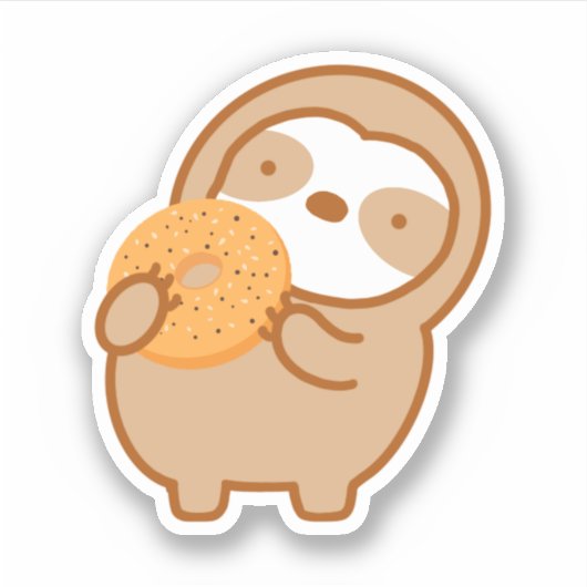 Sticker Migner tout Bagel Sloth (Devant)