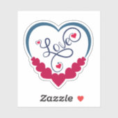 Sticker Mignon Amour Drôle (Feuille)