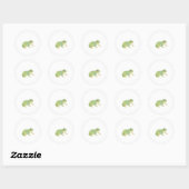 Sticker mignon Avec Illustration De Grenouille (Feuille)