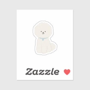 Sticker Mignon Bichon Frise Nurserie Ludique Moelleuse