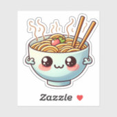 Sticker mignon bol de nouilles (Feuille)
