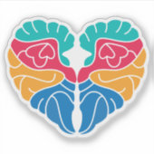 Sticker Mignon drôle coloré Amour (Devant)