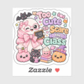 Sticker Mignon Fantomatique Effrayant Kawaii Professeur Fa (Feuille)