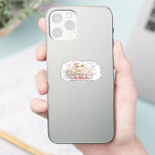 Sticker Mignon Kawaii Fragile Manipuler avec soin Chat Pas (Téléphone)