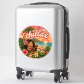 Sticker mignon kawaii hawaï (Sur valise)