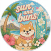 Sticker mignon kawaii hawaï (Devant)