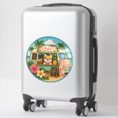 Sticker mignon kawaii hawaï (Sur valise)