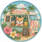 Sticker mignon kawaii hawaï (Devant)