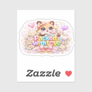 Sticker Mignon Kawaii Rempli d'Amour Ours en Peluche Paste