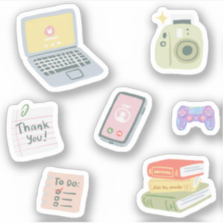 Sticker mignon pack de Merci tendance de