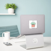 Sticker Mignon parent de plante fier (Ordinateur portable sur le bureau)
