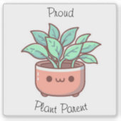 Sticker Mignon parent de plante fier (Devant)