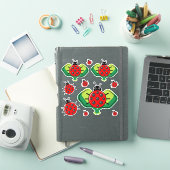 Sticker 🐞 mignon pickleball ladybug avec pagaies pickleba (Couverture iPad)