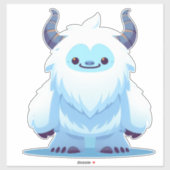 Sticker Mignon yéti de Noël/hiver (Feuille)