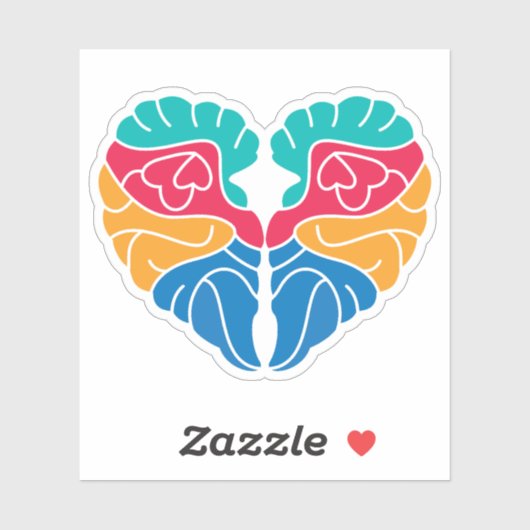 Sticker Mignonne Amour coloré (Feuille)