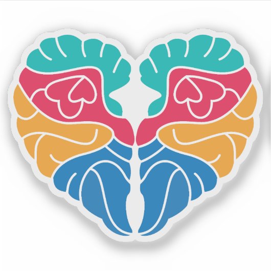 Sticker Mignonne Amour coloré (Devant)