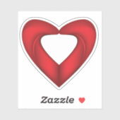 Sticker Mignonne amour rouge (Feuille)