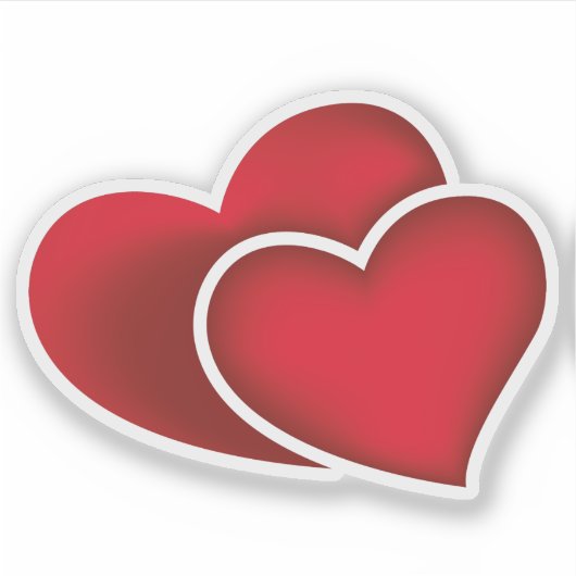 Sticker Mignonne amour rouge (Devant)