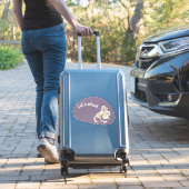 Sticker Mignonne chien, violet, "Jouons !" (Valise Insitu)