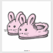 Sticker Mignonne, Comfy Motivation Pink Bunny Lapin Chauss (Feuille)