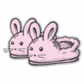 Sticker Mignonne, Comfy Motivation Pink Bunny Lapin Chauss (Devant)