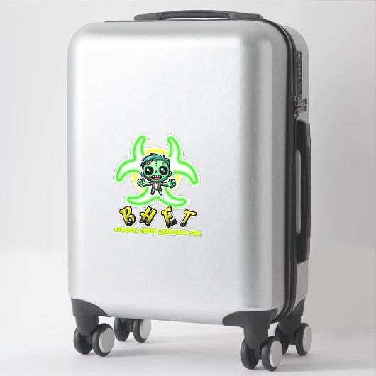 Sticker Mignonne, drôle de zombie (Sur valise)