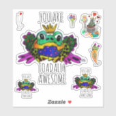 Sticker Mignonne et colorée Vous êtes Toadadadesome (Feuille)