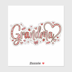 Sticker Mignonne, fantaisiste et chaleureuse grand-mère