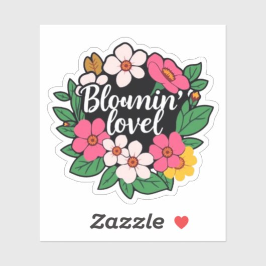 Sticker Mignonne Fleur Sauvage Ravissante (Feuille)