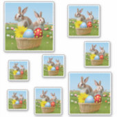 Sticker Mignonne lapin de Pâques pour une humeur positive (Devant)