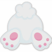 Sticker Mignonne Lapin, Petit Lapin, Lapin Blanc, Grotte D (Devant)