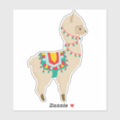 Sticker Mignonne Llama. (Feuille)