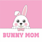Sticker Mignonne maman lapin rose (Devant)