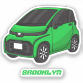 Sticker Mignonne micro-voiture verte (Recto)