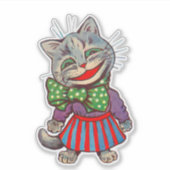 Sticker Mignonne Mignonne Smiling Retro années 1930 Mascot (Devant)