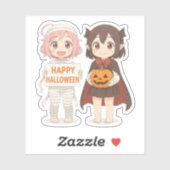 Sticker mignonne mummy & vampire filles (Feuille)