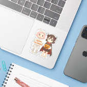 Sticker mignonne mummy & vampire filles (Ordinateur portable avec iPhone)