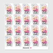 Sticker Mignonne Nail Mail Nailfie Poignée main Petite ent (Feuille)